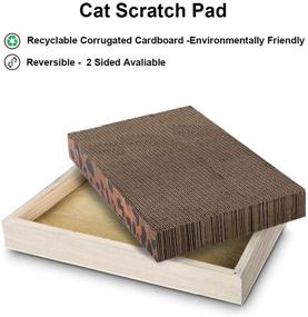 img 1 attached to ale pomos Pet Fur Grooming Cat Scratching Pads: Self-Groomer, Massager & Scratcher Toy for Cats - Wooden Tray Included