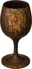 img 1 attached to 🍷 DDPremium Handmade Wooden Wine Glasses, Set of 2, 6" Tall (Made from Palm Wood) - Perfect Gift, Brown