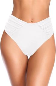 img 4 attached to SHEKINI Womens Ruched Bikini Bottoms Women's Clothing in Swimsuits & Cover Ups