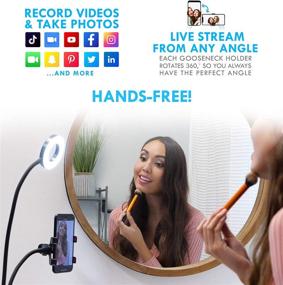 img 3 attached to 📸 Aduro U-Stream Selfie Ring Light: Идеальный набор для прямых трансляций для блогеров!