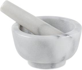 img 4 attached to 🔳 RSVP White Marble Mortar and Pestle Set