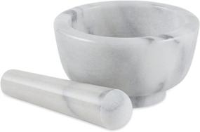 img 1 attached to 🔳 RSVP White Marble Mortar and Pestle Set