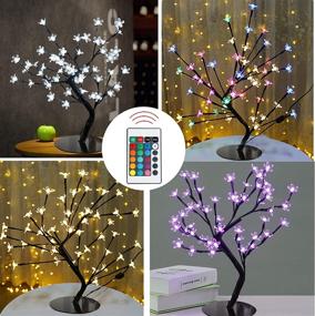 img 3 attached to 🌸 16 Colors Changing Cherry Blossom Bonsai Tree Lights: Remote-Controlled LED Decor for Christmas, Girls Bedroom, and Japanese-Inspired Ambiance