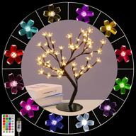 🌸 16 colors changing cherry blossom bonsai tree lights: remote-controlled led decor for christmas, girls bedroom, and japanese-inspired ambiance логотип