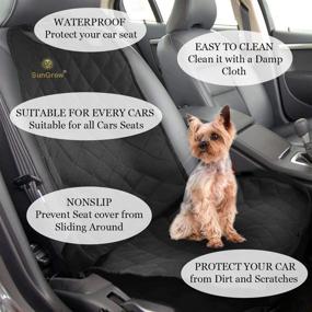 img 2 attached to 🐶 Protective Dog Car Seat Cover - SunGrow, 40 x 20 Inches, Black (1 pc per Pack)