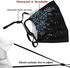 img 1 attached to ❄️ Stylish Snowflake Christmas Balaclavas: Reusable Women's Accessories for Winter Fashion