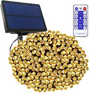 🌟 tcamp 164ft 500 led solar christmas lights: remote controlled fairy lights for outdoor garden decoration логотип