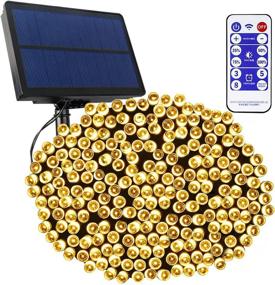 img 4 attached to 🌟 Tcamp 164Ft 500 LED Solar Christmas Lights: Remote Controlled Fairy Lights for Outdoor Garden Decoration