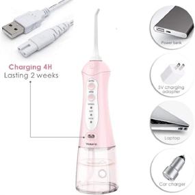 img 1 attached to Replacement USB Charging Cable with Charge Port Caps for Water Flosser Model FC159 FC1591 FC156 FC256 FC259 – Protects Oral Irrigator, Includes Charge Port Cover
