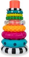 игрушка-кольцо для насечки - стопки кругов для обучения stem, 9 штук, разноцветная, возраст от 6 месяцев логотип