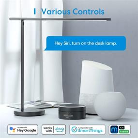 img 1 attached to 🌟 Meross Smart LED Desk Lamp: Dimmable, Works with HomeKit, Alexa, Google Assistant, and SmartThings, Eye-Caring Light with Remote Control, Schedule, and Timer.