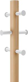 img 3 attached to 🧥 Umbra Pillar Coat Rack: 4-in-1 Organizer for Entryway - Hanger, Rack, Holder & Hat Organizer, White/Natural