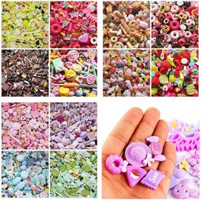 img 3 attached to 🍬 Cute Candy Plastic Beads: 30 Pack Resin Charms for Crafts, Scrapbooking, and Phone Case Decoration