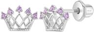 little girls' jewelry: sterling silver princess earrings logo