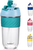 school kids' bpa free tritan water bottle – 15oz, cute design, straw, spill and leak-proof, easy to clean логотип