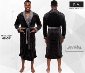 img 2 attached to 👘 Men's Clothing Kimono Collar Bathrobe by Ross Michaels