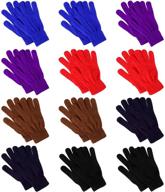 🧤 men's winter magic gloves: stretchy mix colour accessories for cold weather logo