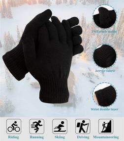img 1 attached to 🧤 Men's Winter Magic Gloves: Stretchy Mix Colour Accessories for Cold Weather