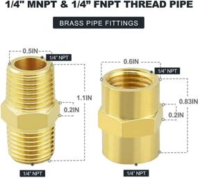 img 2 attached to 💪 Gasher Metals Fitting Nipple Thread: Enhanced Performance and Durability