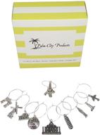 🌍 world travel wine charm set - 10-piece set logo