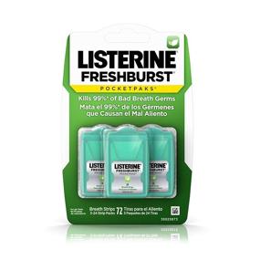 img 3 attached to 🌬️ Larger-Pack Listerine Fresh Burst PocketPaks Breath Strips, 144 Count in Total