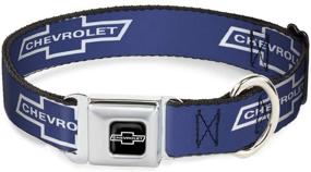 img 4 attached to 🐾 Buckle-Down Dog Collar Seatbelt Buckle: 1965 Chevrolet Bowtie Blue White - Adjustable Sizes for Small, Medium, and Large Dogs!