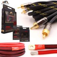 🔌 elite audio 4 gauge pro amp kit ea-prok4: complete ofc wiring kit for powerful 4000 watt amplifier installation with 0 ga copper wire, copper rca interconnects, and ofc speaker wire logo