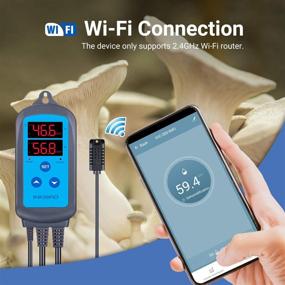img 1 attached to 🌱 Inkbird IHC-200: Dual Outlet Wi-Fi Humidity Controller for Mushroom Growing, Meat Curing, Reptile Care, Greenhouses, and more with iOS & Android Support