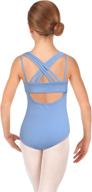 boyoo girls' stylish sleeveless cross-strap ballet dance leotard: unleash your graceful moves! logo