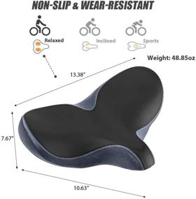 img 2 attached to 🚴 YLG Oversized Comfort Bike Seat Memory Foam Soft Saddle Waterproof Universal Fit Bicycle Seat for Women and Men - Comfortable Replacement Bike Saddle