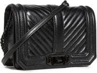 👜 chic and compact: rebecca minkoff women's chevron quilted small love cross body bag logo