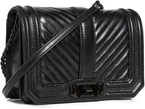 img 4 attached to 👜 Chic and Compact: Rebecca Minkoff Women's Chevron Quilted Small Love Cross Body Bag