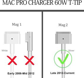img 4 attached to ⚡️ MacBook Pro Charger Replacement AC 60W Power Adapter for 13 Inch 2012-2016 Retina Display with 2 T Shape Connectors