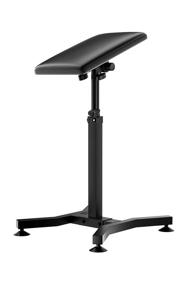 img 4 attached to 🖤 Premium Black Leather Tattooing Armrest: Super Thick Foam, 360° Rotation, 180° Tilt, Silent Non-Slip Base, Adjustable Height Stand