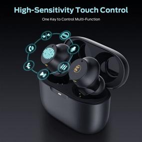 img 1 attached to 🎧 Повысьте качество звука с беспроводными наушниками Monster Bluetooth: наушники True Wireless с шумоподавлением, сенсорным управлением, беспроводной зарядкой, защитой IPX5 от воды и встроенным микрофоном.