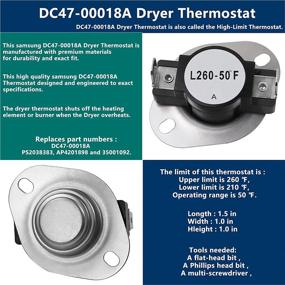 img 1 attached to 🔥 High-quality Dryer Heating Element (DC47-00019A) and Repair Kit for Samsung - Compatible Model: Figure 6