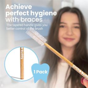 img 1 attached to 🦷 Ortho-Buddy Orthodontic Toothbrush: Ultra-soft Nylon Bristles with Birch Wood Handle for Braces (Teens & Adults)