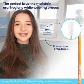 img 3 attached to 🦷 Ortho-Buddy Orthodontic Toothbrush: Ultra-soft Nylon Bristles with Birch Wood Handle for Braces (Teens & Adults)