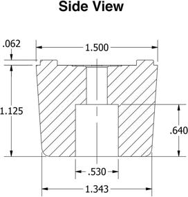 img 3 attached to 🦶 Premium USA-Made 4-Pack Heavy-Duty Rubber Feet Bumpers for Furniture Tables Chairs - Non Marking, Large Cube Square - 1.125" H X 1.500" W