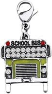 chooro bus driver gift: school bus zipper pull - ideal appreciation & retirement jewelry for school bus drivers logo