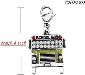 img 3 attached to CHOORO Bus Driver Gift: School Bus Zipper Pull - Ideal Appreciation & Retirement Jewelry for School Bus Drivers