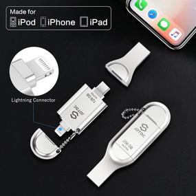 img 3 attached to 📷 Certified 128GB Photo Stick for iPhone - Apple MFi External USB Flash Drive Storage for USB C iPhone - Thumb Drive Memory Mobile for Android Phones - iPad Flash Drive - Lightning Photo Transfer Stick