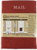 📪 snail sakk: mail catcher for mail slots - red. say goodbye to mail on the floor! effectively reduces drafts, ensures privacy, and more. no tools or screws required. ideal for home, office, and garage doors. (basket, bag) logo