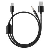 🔌 usb c to 3.5mm aux cable - azddur 2-in-1 usb c to 3.5mm car aux headphone jack cable and charging cable. compatible with pixel 5/4/4xl/3/3xl, samsung galaxy s21/s20+/note 10/10+ & more (black) logo