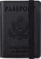 🔒 безопасный и стильный эластичный кожаный паспортный блокатор travelambo для безопасных путешествий. логотип