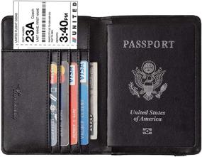 img 2 attached to 🔒 Безопасный и стильный эластичный кожаный паспортный блокатор Travelambo для безопасных путешествий.