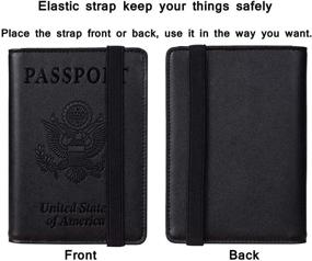 img 3 attached to 🔒 Secure and Stylish Travelambo Blocking Leather Passport Elastic for Safe Travels