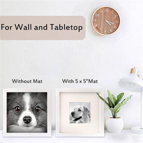 img 1 attached to ORIVAN White 10x10 Picture Frames: Set of 4, Display 5x5 or 10x10 Photos on Walls and Tables