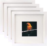 orivan white 10x10 picture frames: set of 4, display 5x5 or 10x10 photos on walls and tables логотип