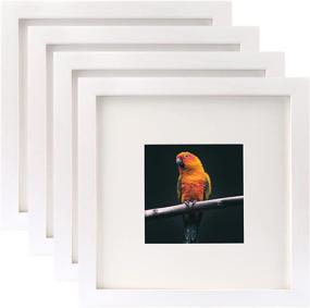 img 4 attached to ORIVAN White 10x10 Picture Frames: Set of 4, Display 5x5 or 10x10 Photos on Walls and Tables